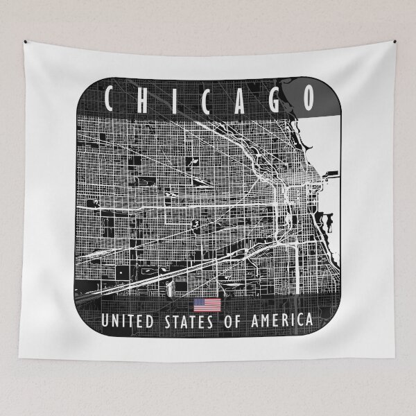 Item preview, CHICAGO MAP USA designed and sold by hatimelhag.