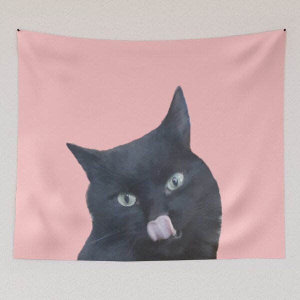 Item preview, Black Cat with Tongue Out designed and sold by EttieTheYettie.