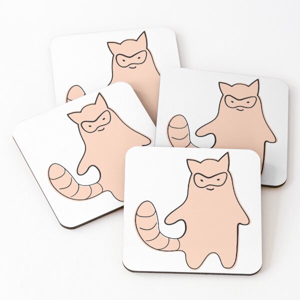 Item preview, Cute Silly Simple Minimalist Pastel Orange Racoon designed and sold by Charredsky.