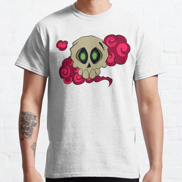Skull with fog (red) Classic T-Shirt