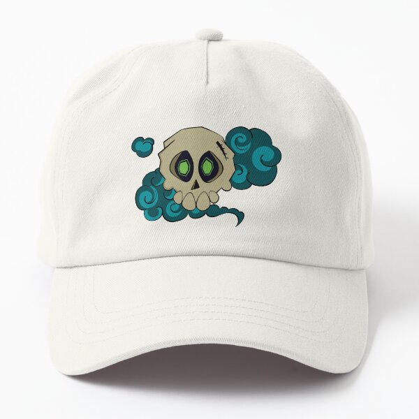 Skull with fog (green) Dad Hat
