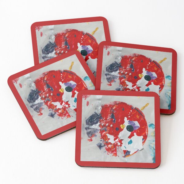 Item preview, Red Paint Spill Abstract Photo designed and sold by Adelle Smith.