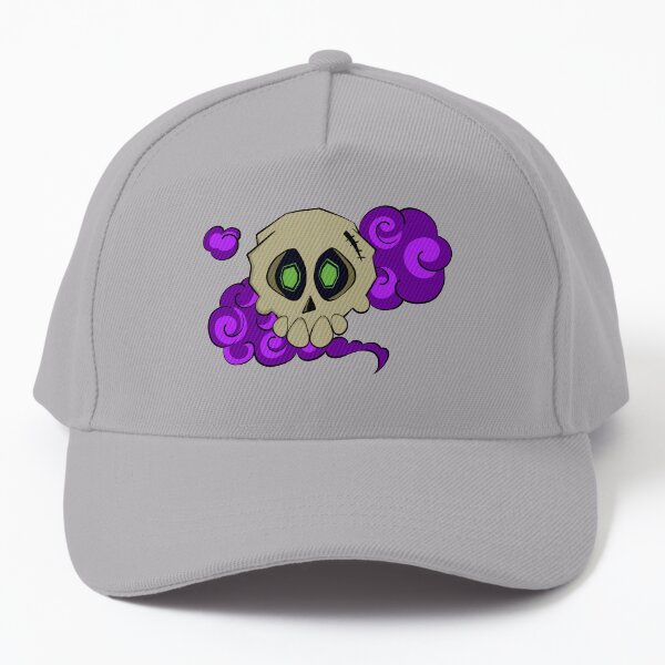 Skull with fog (purple) Baseball Cap