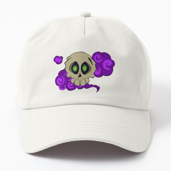 Skull with fog (purple) Dad Hat