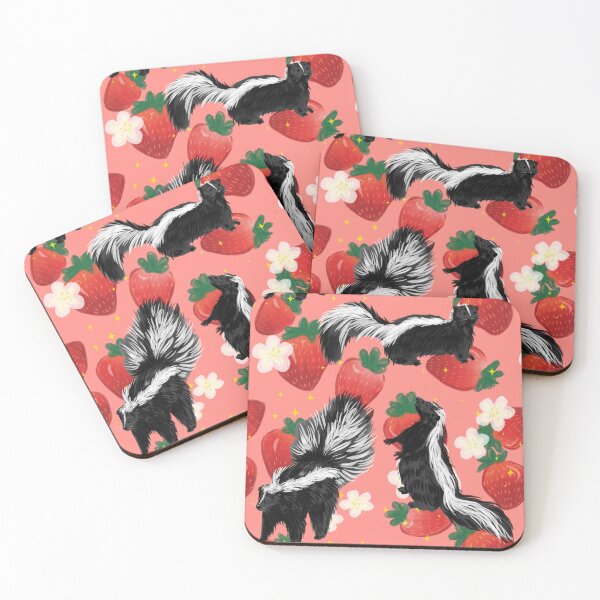 Item preview, strawberries and skunks  designed and sold by twintabbies.