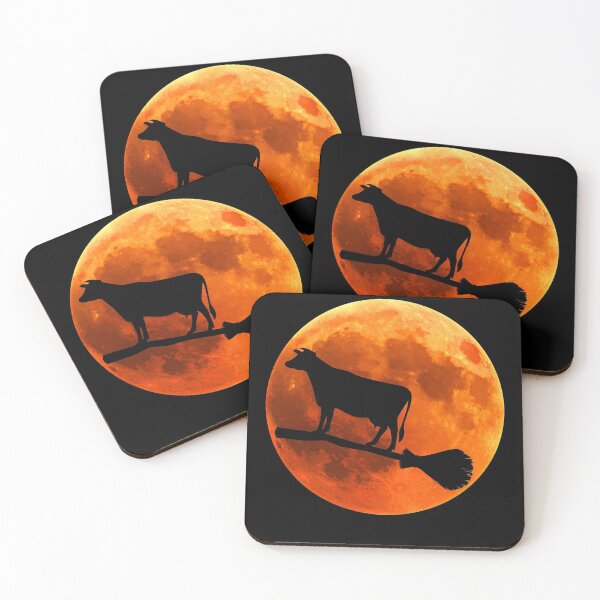 Item preview, Cow Silhouette Moon Halloween designed and sold by alaechamlal.