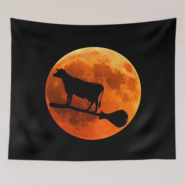 Item preview, Cow Silhouette Moon Halloween designed and sold by alaechamlal.