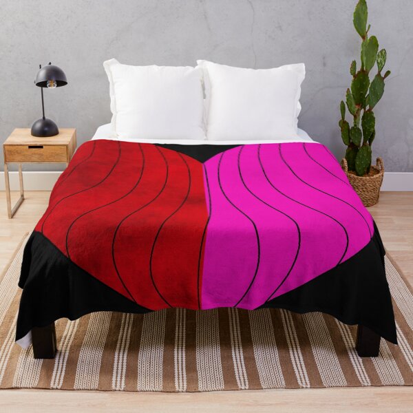 Item preview, Red & Hot Pink Balloon Split Heart Mandala designed and sold by rainestore.