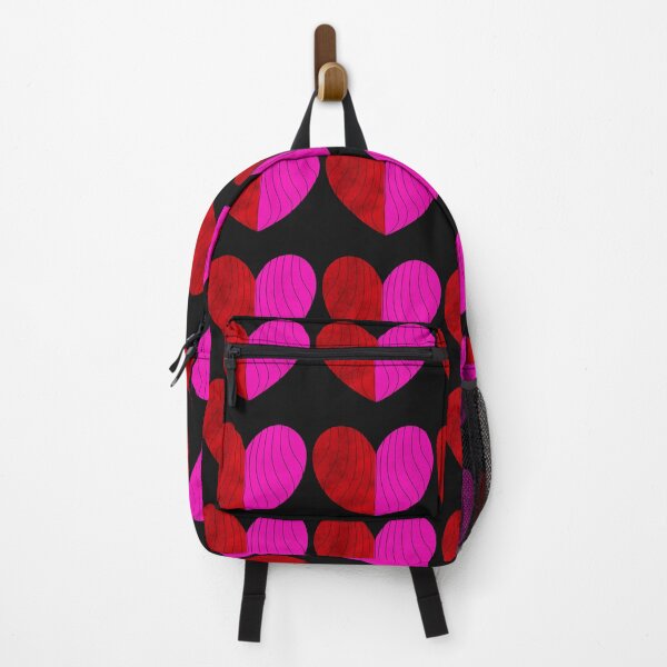 Item preview, Red & Hot Pink Balloon Split Heart Mandala designed and sold by rainestore.