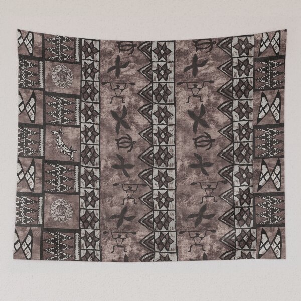 Item preview, Vintage Hawaiian Tapa Faded Tan designed and sold by J Marielle Designs.