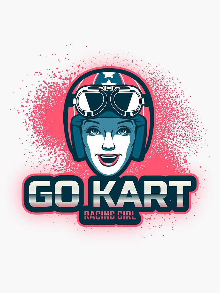 Go Kart Race Girl Sticker For Sale By Youssefartist98 Redbubble 