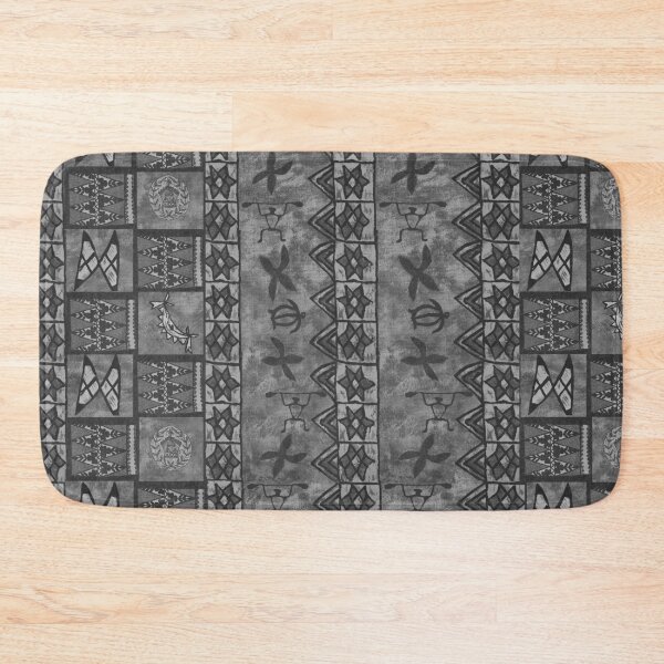Item preview, Vintage Hawaiian Tapa Lava Gray designed and sold by J Marielle Designs.
