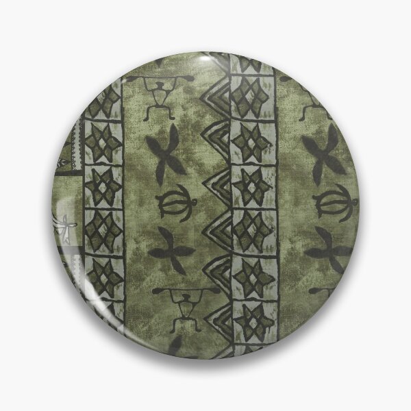 Item preview, Vintage Hawaiian Tapa Muted Green designed and sold by J Marielle Designs.