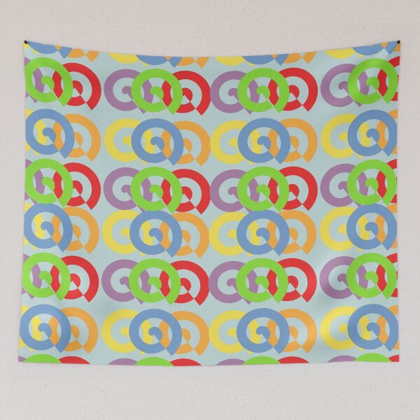 Item preview, All-Over Multi-color Spirals Design designed and sold by ThisNThatImages.