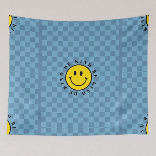 Item preview, Blue Checkerboard Be Kind  designed and sold by Art by Amanda.