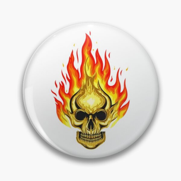 Item preview, Skull Gold and Fire - Skull - Fear - Halloween designed and sold by rahman-7.