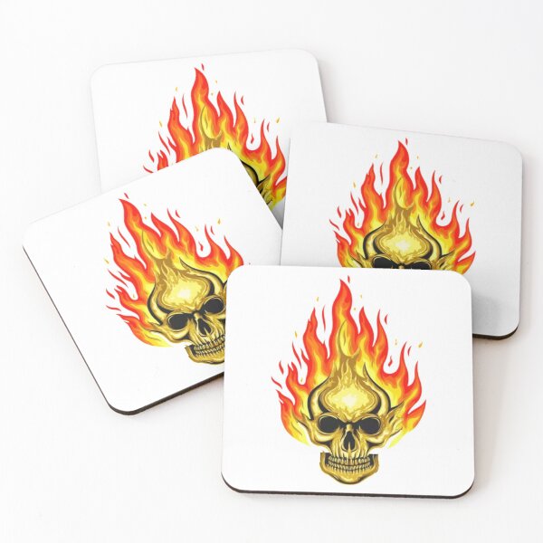 Item preview, Skull Gold and Fire - Skull - Fear - Halloween designed and sold by rahman-7.