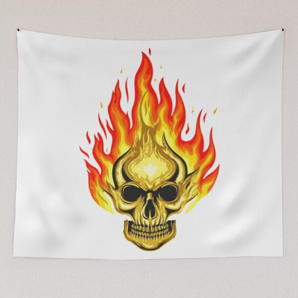 Item preview, Skull Gold and Fire - Skull - Fear - Halloween designed and sold by rahman-7.