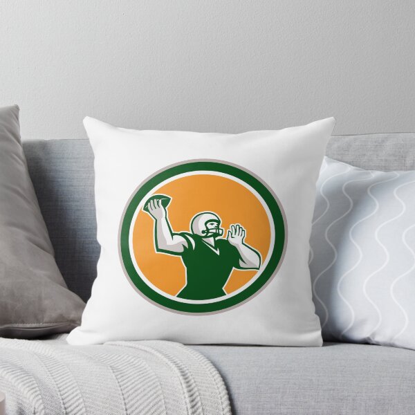 Item preview, American Football QB Throwing Circle Retro designed and sold by patrimonio.