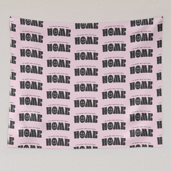 Item preview, LT Home smiley PINK designed and sold by halfaheart.