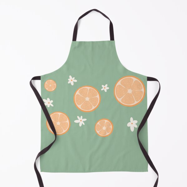 Item preview, orange flowers (large) (green) designed and sold by Seabarg.