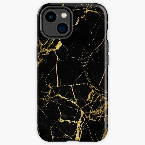 gold and black marble iPhone Tough Case