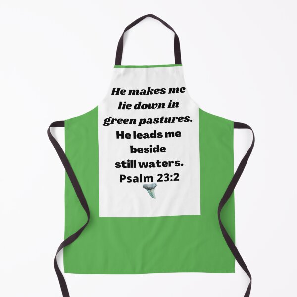Item preview, Psalms 23:3 Pastures Water Bible Verse (White) designed and sold by AtlanticFossils.
