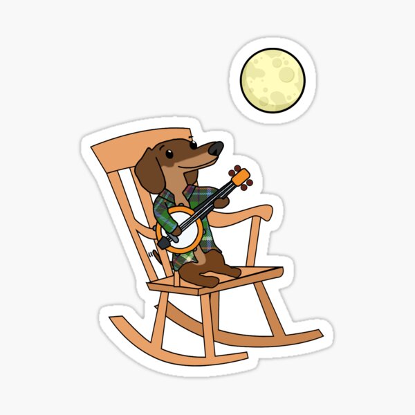 Item preview, Weiner Dog Playing the Banjo designed and sold by TangaCo.
