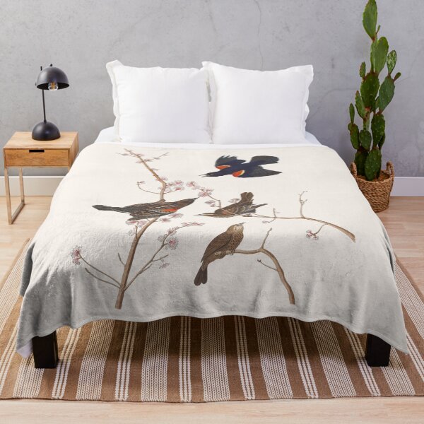 Item preview, Red-winged Blackbird / Vintage birds prints and patterns designed and sold by wild.geranium.design.