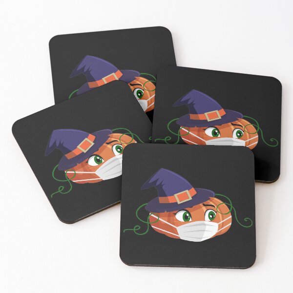 Item preview, halloween face mask pumpkin witch cute designed and sold by Gossip Rag.