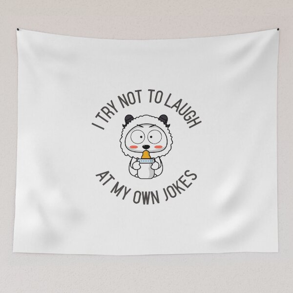 Item preview, I Try Not To Laugh At My Own Jokes Dog in Costume Funny designed and sold by HppyStrngHelthy.