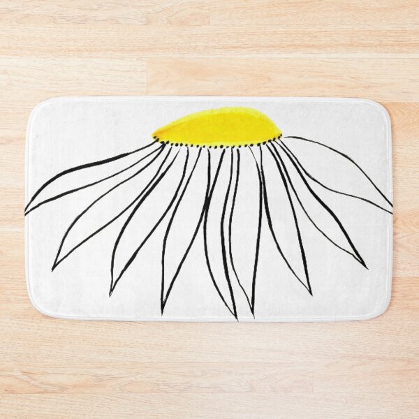 Item preview, Daisy Yellow Coneflower White Petals Hand Drawn designed and sold by H3designs.