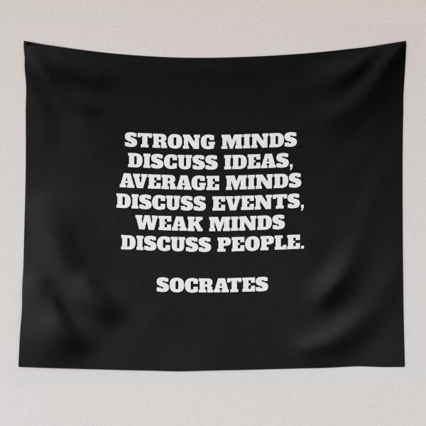 Item preview, Strong minds discuss ideas - Socrates philosophical quotes designed and sold by Inspirationmotivation.