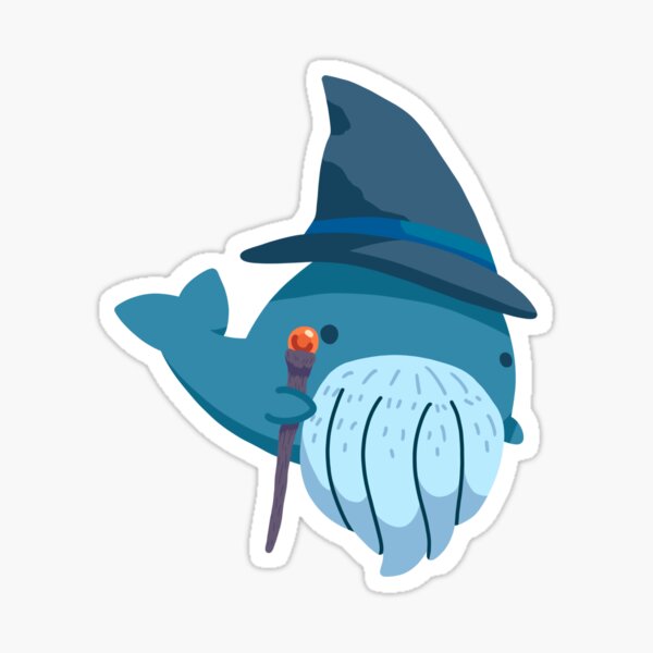 “Wizard whale” Sticker for Sale by BlueCatArt | Redbubble