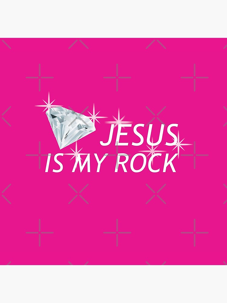 Thumbnail 5 of 5, Coasters (Set of 4), Pink Jesus Is My Rock Face Mask designed and sold by GODS4US.