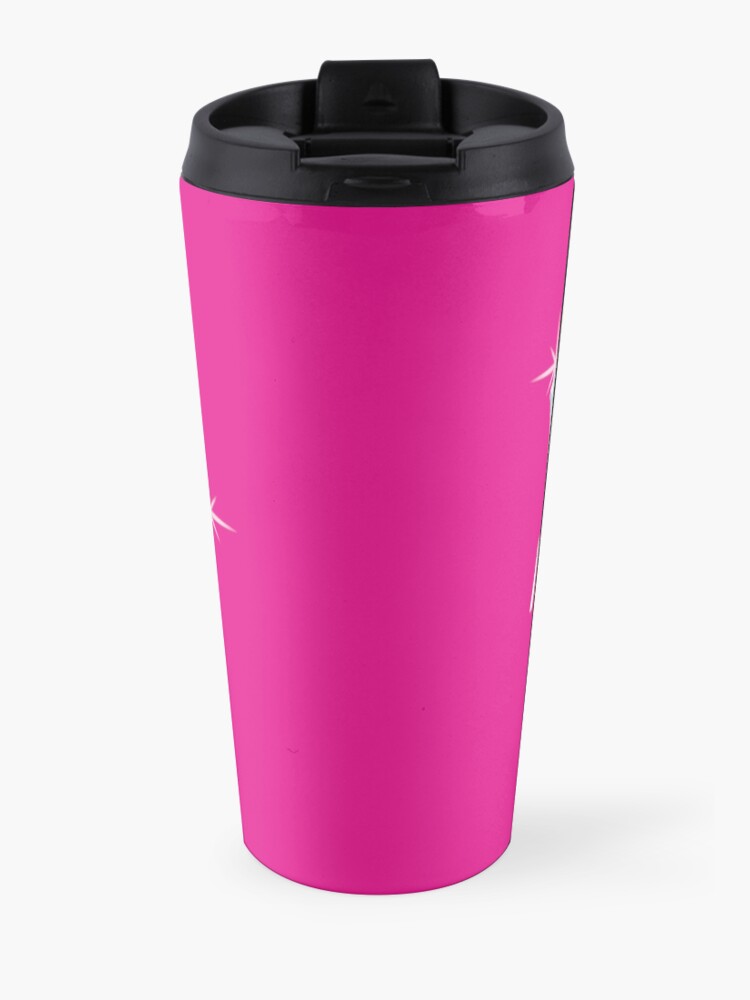 Alternate view of Pink Jesus Is My Rock Face Mask Travel Coffee Mug