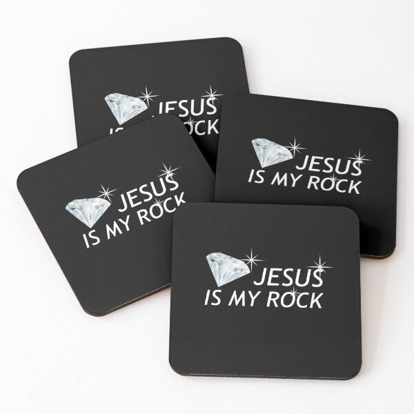 Item preview, Black Jesus Is My Rock Face Mask designed and sold by GODS4US.