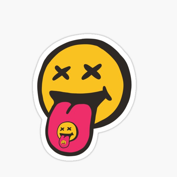 Crazy Cross Eyed Tongue Out Emoji Sticker