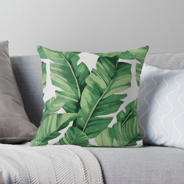 Tropical banana leaves Coussin