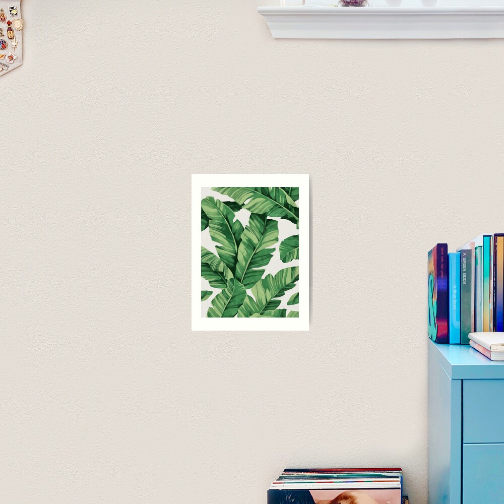 Tropical banana leaves Art Print