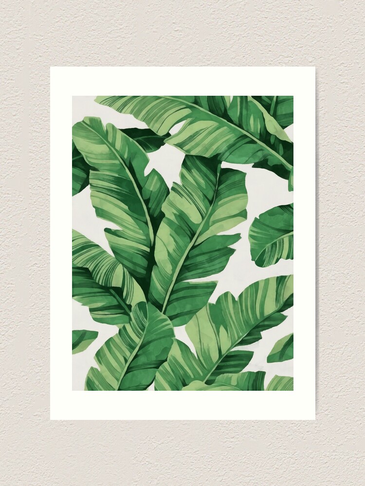Alternate view of Tropical banana leaves Art Print