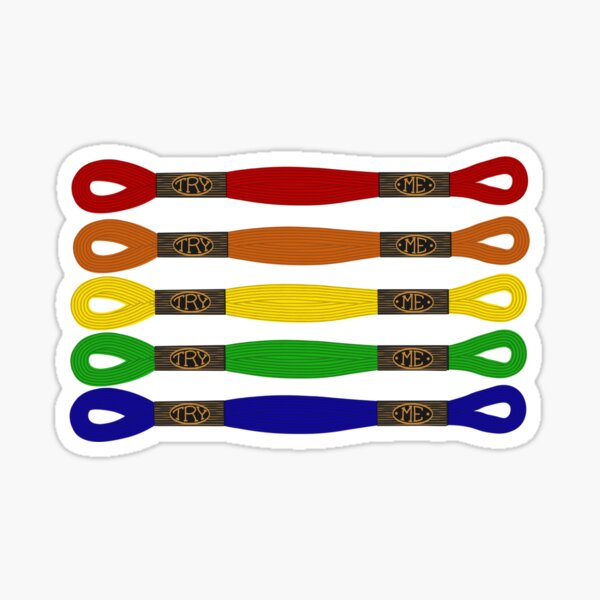 Item preview, Rainbow Embroidery Floss with TRY ME Labels designed and sold by GranniePanties.