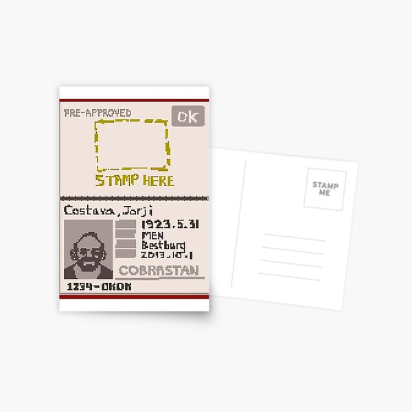 Ezic Star HD - Papers, Please Postcard for Sale by RylanLewisk