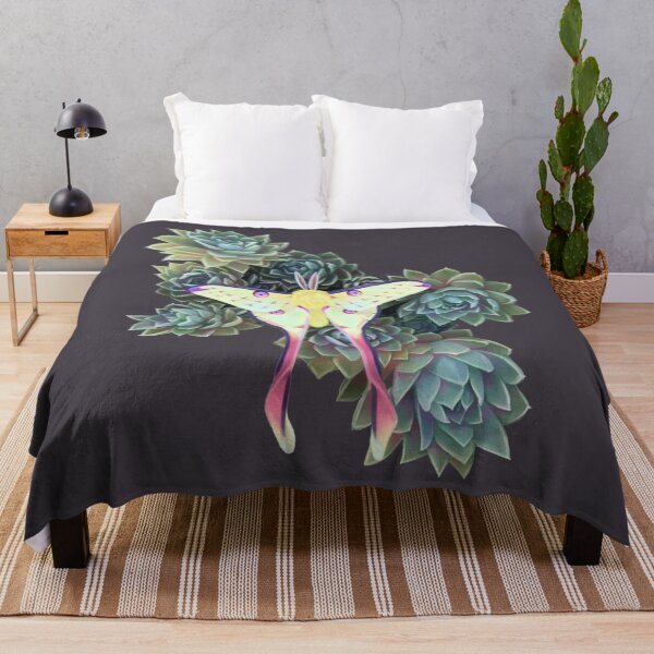 Item preview, Comet moth in succulents designed and sold by Amber LuvsBugs.