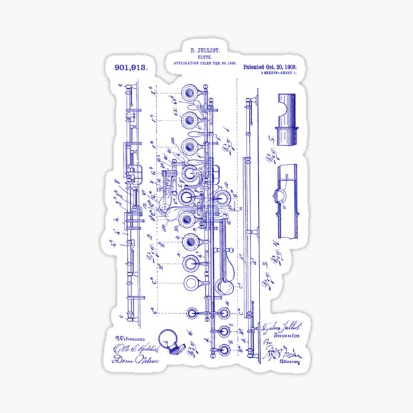Flute poster Sticker