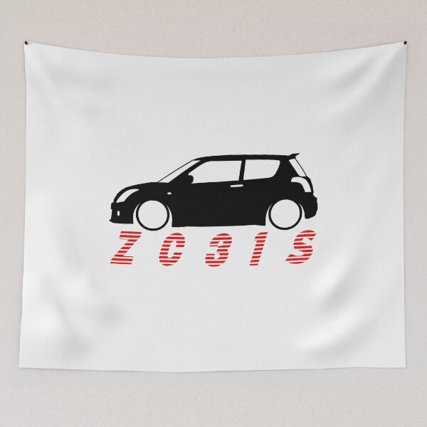 Item preview, Swift Sport ZC31S Silhouette Red Text designed and sold by ChasingBRoads.