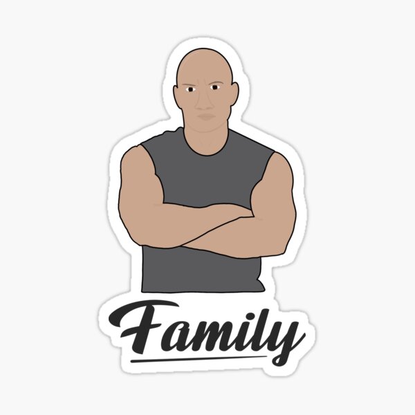 Funny Family meme, Dom Toretto Memes, Bald guy Family meme Sticker  Sticker for Sale by JayDesigns101