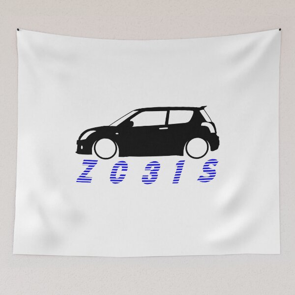 Item preview, Swift Sport ZC31S Silhouette Blue Text designed and sold by ChasingBRoads.