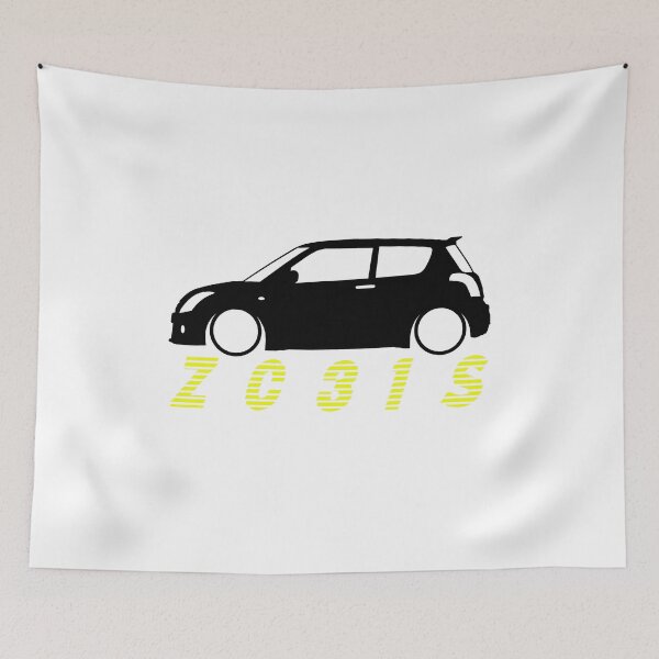 Item preview, Swift Sport ZC31S Silhouette Yellow Text designed and sold by ChasingBRoads.
