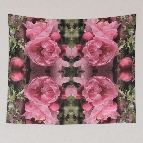 Item preview, Spring Cherry Blossoms - Pink Perfection on Silver Lichen - Tauhara Retreat centre, 2021 designed and sold by RoseAromas.